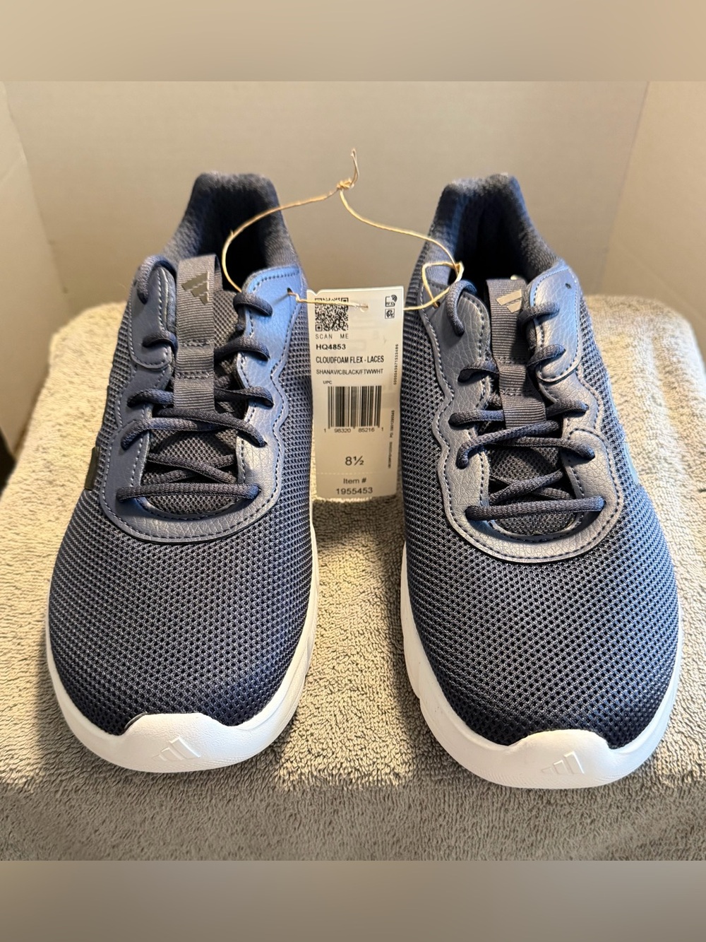Synthetic & Mesh Upper Size 8.5 Men NWT Adidas Cloudfoam Flex Laces Sneakers-